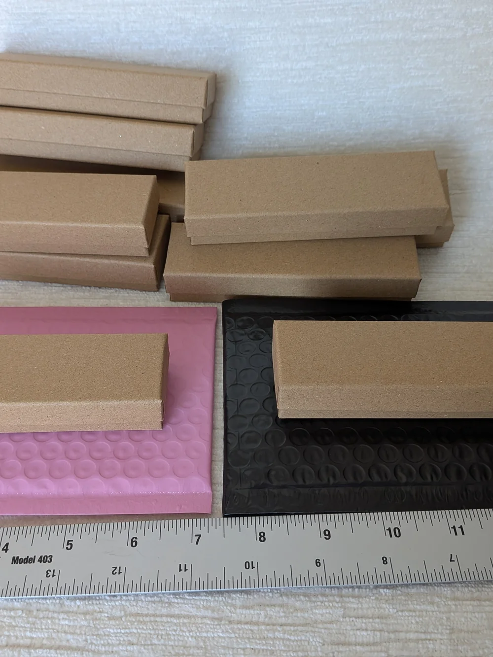 Kraft Paper Jewelry Gift Boxes Qty 10 With Cushion Inserts  5.25
